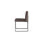 Chaise de salle à manger Frozen, velours taupe, structure en métal noir mat