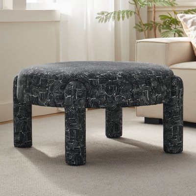 Repose-pieds rembourré en velours 32,3 po Modern Modern Design