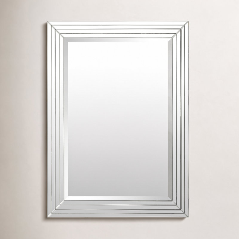 Wood Flat Wall Mirror