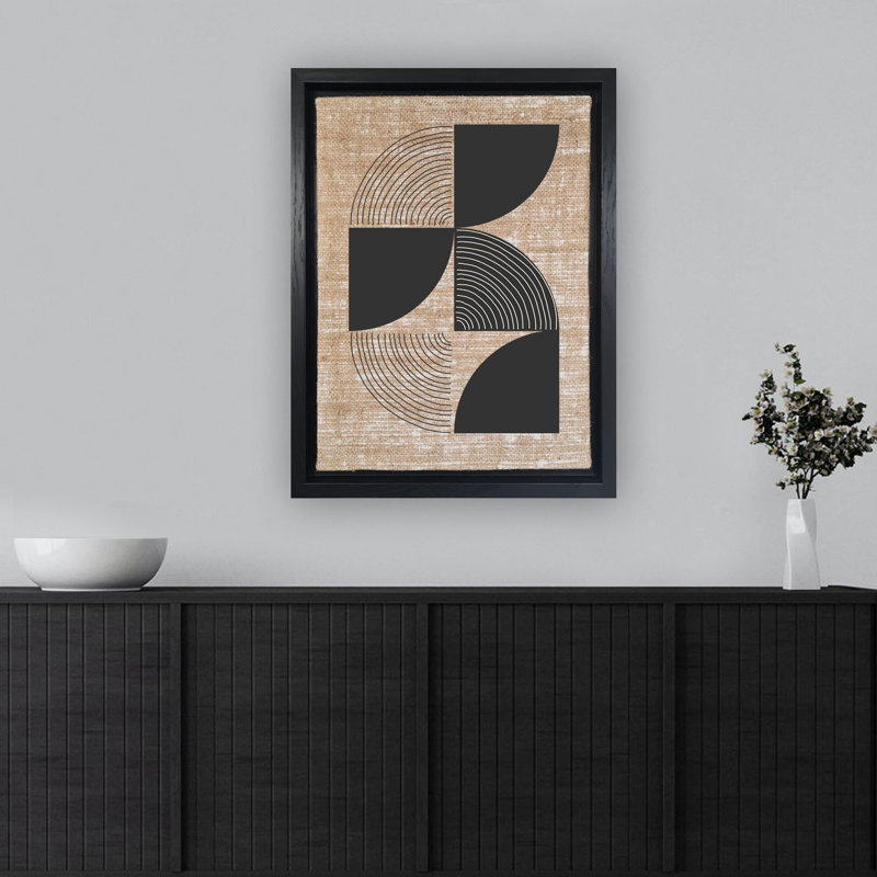 Peinture décorative sur toile, H 26 po x l 18,1 po, Noir, Noir