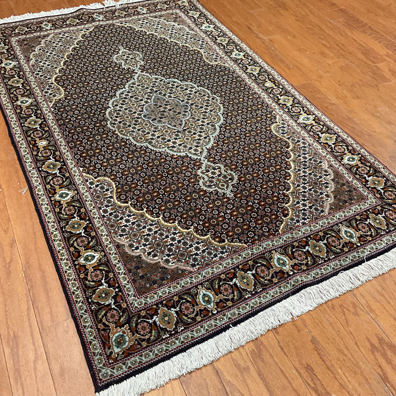  Tapis en laine de poisson fabriqué à la main Tabriz