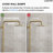 Wall Mount Pressure-Balanced Shower System, 10" Rainfall Shower Head with Slider Bar Handheld Spray-108999559
