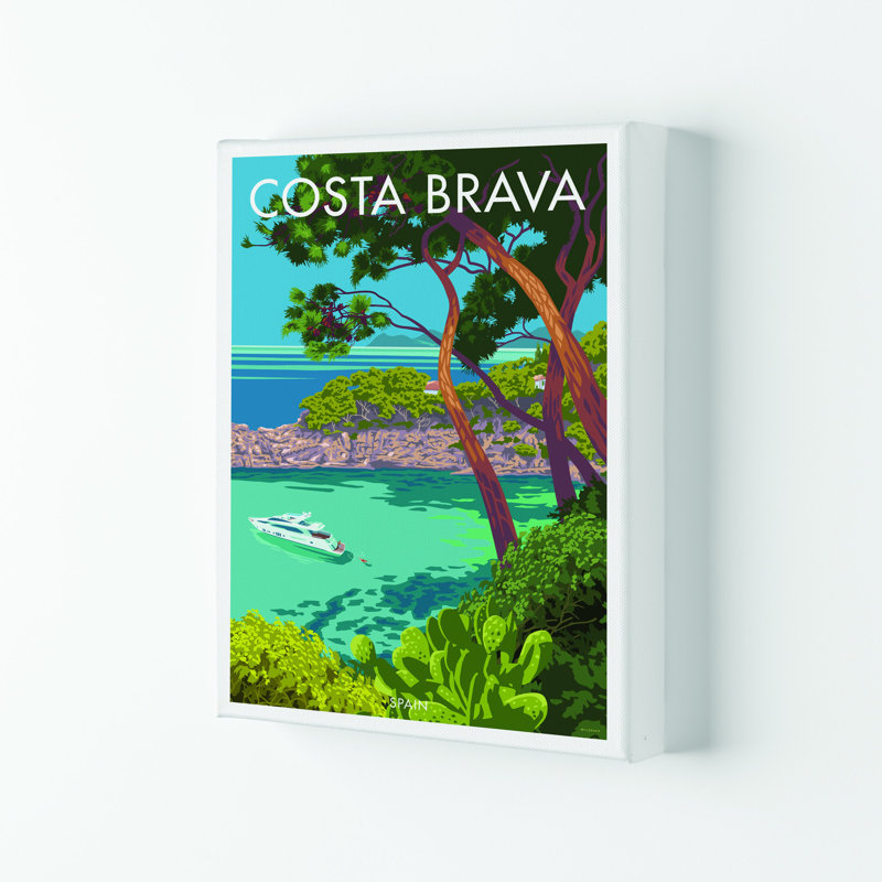 Costa Brava by Stephen Millership - Print on Canvas, Wrapped Canvas, 50cm H x 40cm W x 4cm D