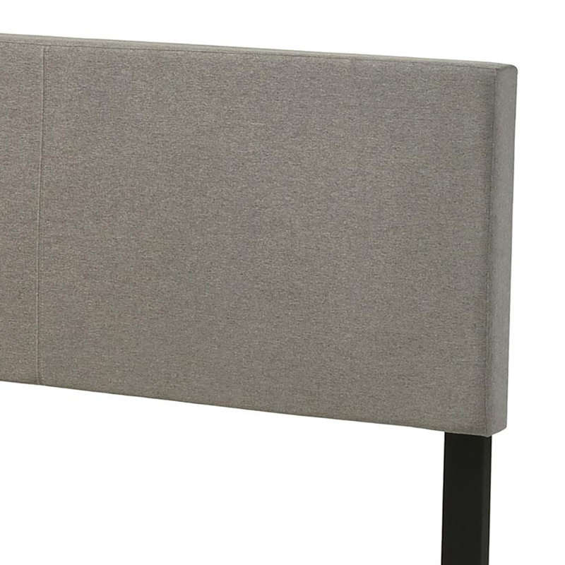 Lit à panneau tapissier en tissu, Taupe, Grand