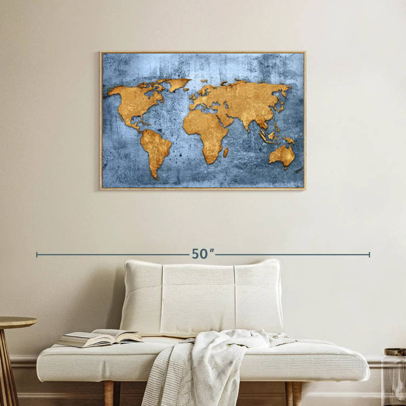 Azure World Luro, Cadre flottant en bois naturel, 37 po x 25 po