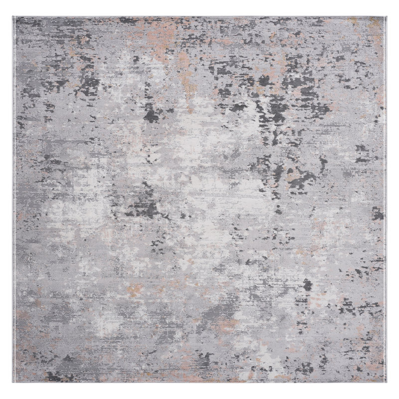 Grey/Multi/Abstract Non-Shedding Living Room Bedroom Dining Home Office Stylish And Stain Resistant Area Rug