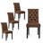 Linen Upholstered Dining Parsons Chairs (Set Of 4)-1034186460-1034186465