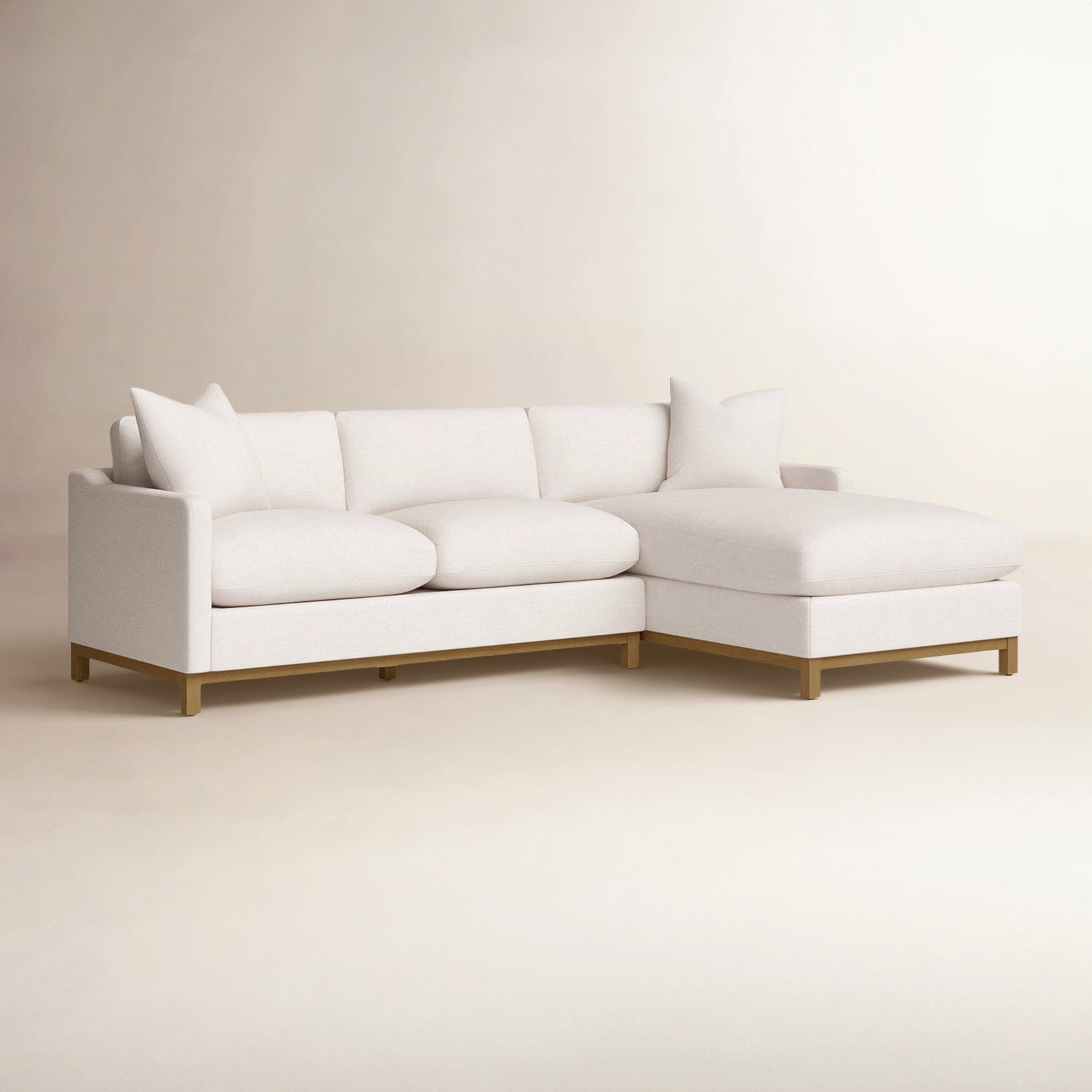 Cami 2 - Piece Upholstered Chaise Sectional, Right Hand Facing, Cloud Linen Blend