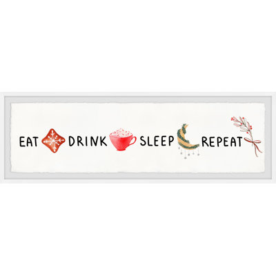 Eat Drink And Sleep - Single Picture Frame Panoramic Print