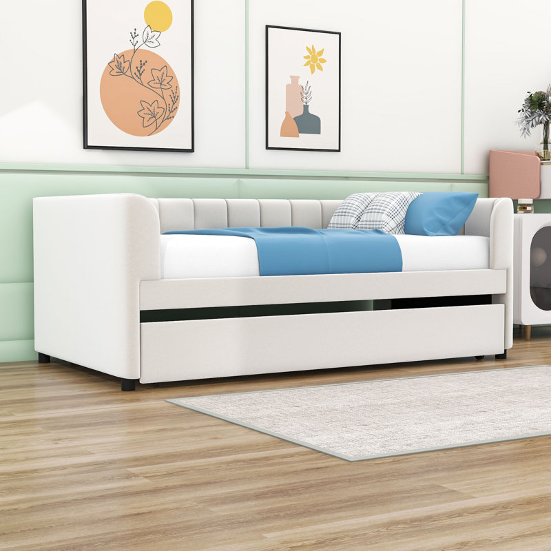 Motilaal Twin Daybed with trundle, Beige