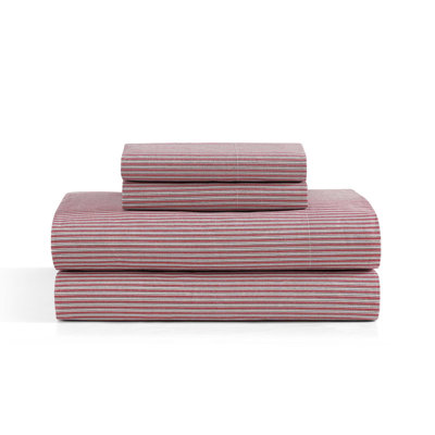 Ensemble de draps en coton percale Tommy Hilfiger