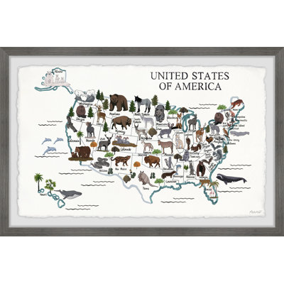 US Animals Framed Print