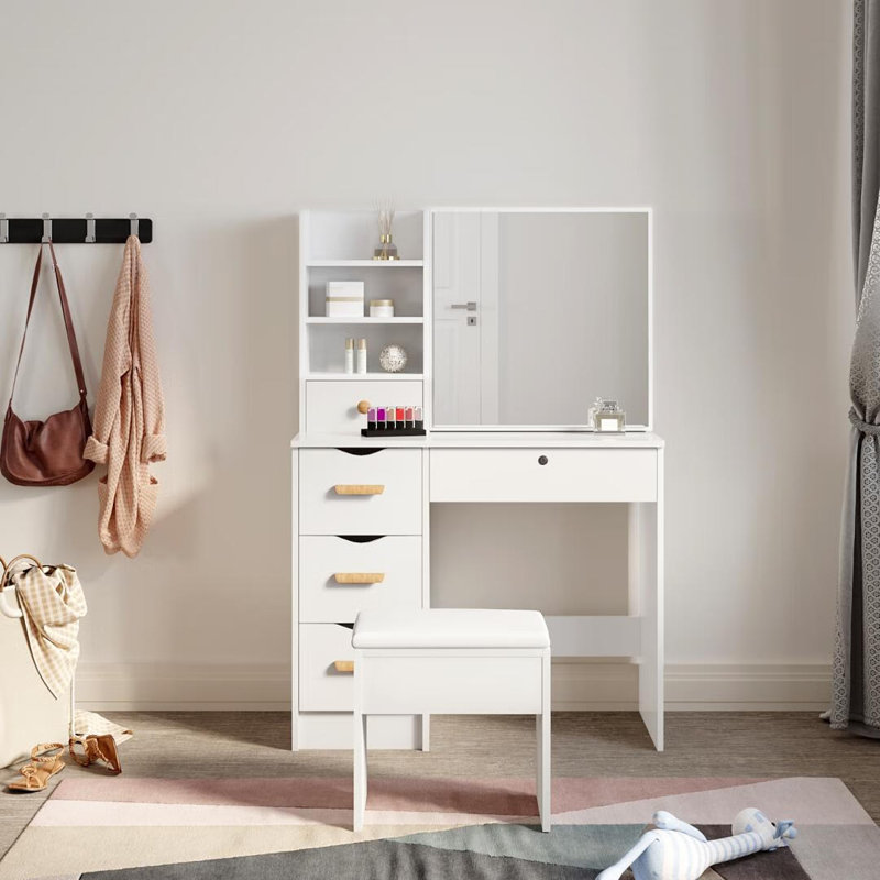 Sidni Dressing Table with Mirror