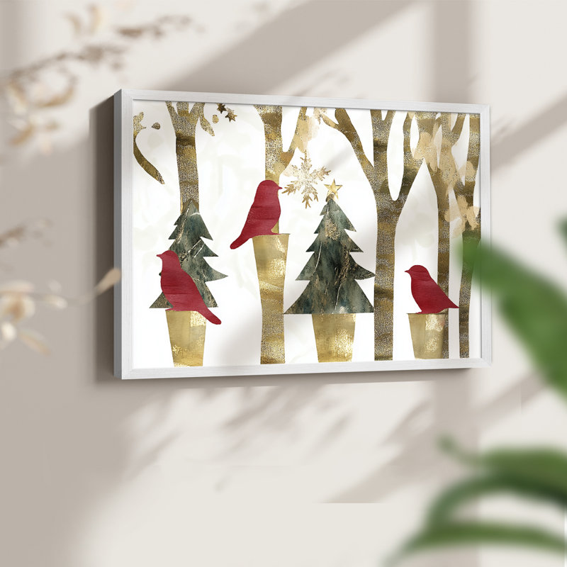 «Chirstmas Art» -XLVII - impression encadrée - réarmable, H 11 po x l 14 po, Blanc