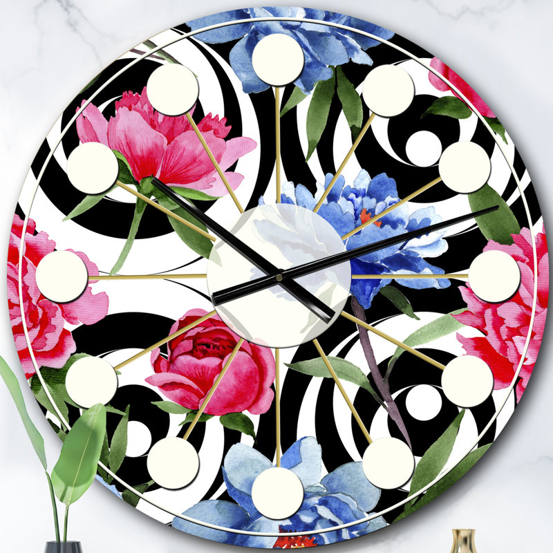 Horloge murale Mid-Century, Surdimensionné