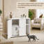 Grande armoire à litière pour chat Premium, enceinte cachée avec centrale électrique et tablette pour chien-131426615