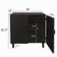 Armoire de rangement moderne en bois noir avec porte décorative, buffet décoratif 30 pouces pour le salon, la chambre à coucher ou le vestibule