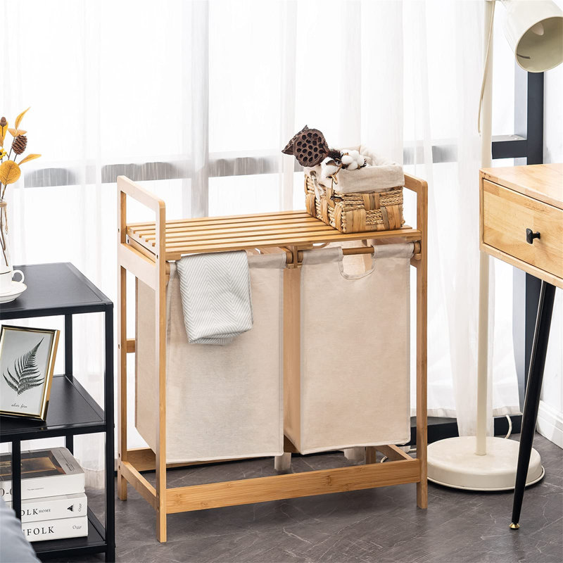 Laundry Sorter with Handles, Beige