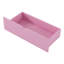 Lit plateforme simple en bois avec garde-corps et 2 tiroirs, rose-907547365