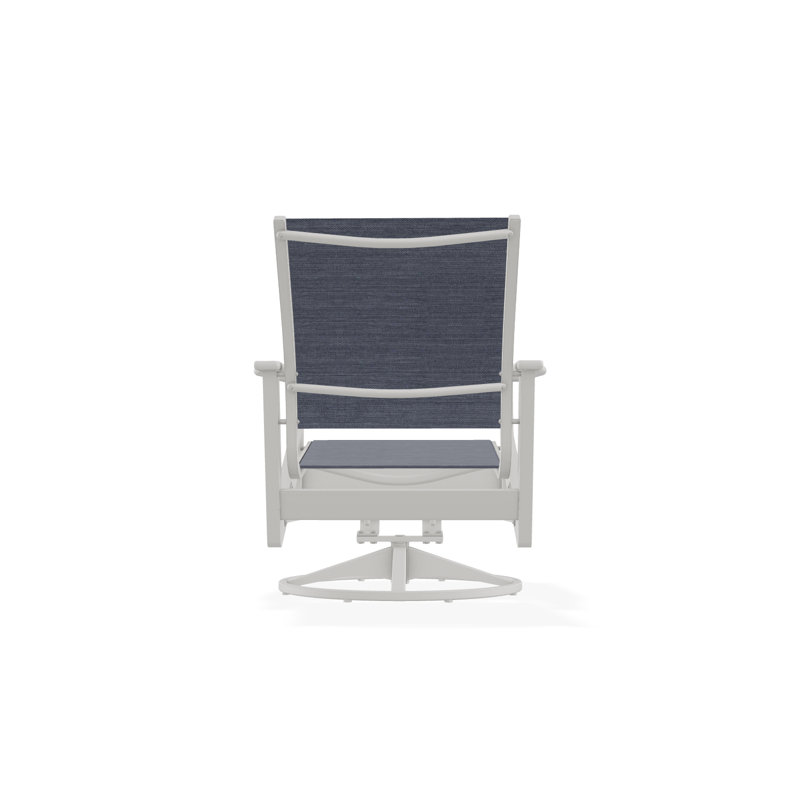 Wexler Outdoor Swivel Lounge Chair, White 6D Sunbrella®, Snow