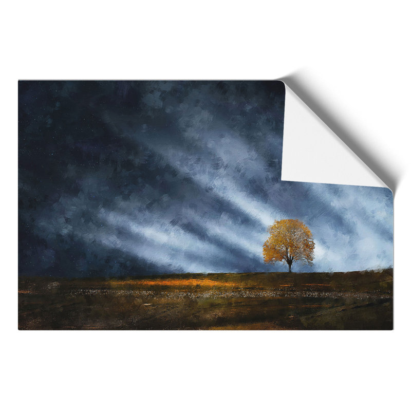 Tree at Dusk Painting - Frameless Print, 42cm H x 59cm W x 0.1cm D