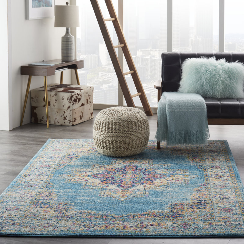 Passion Tufted Light Blue Rug, Rectangle 114 x 175cm