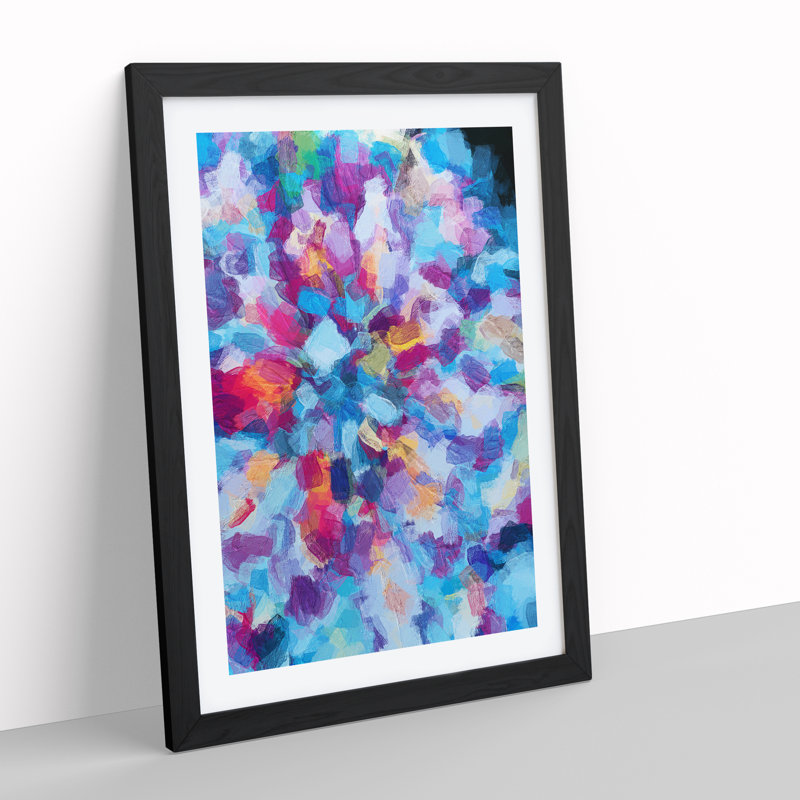 Brilliant Light Abstract - Wall Art, Black Framed, 48cm H x 36cm W, White
