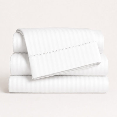 1500 Thread Count Egyptian Cotton Bed Sheet Set by Five Luxe Collection – Luxury Sateen Sheets with Elegant Hemstitch Design, Deep Pocket, Hotel Collection Bedding