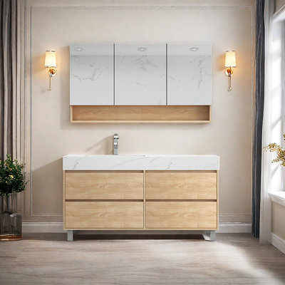 Nordic-style light luxury bathroom cabinet