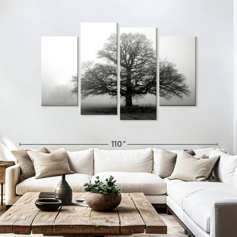 Arbre Harnek dans la brume, H 54 po x l 84 po