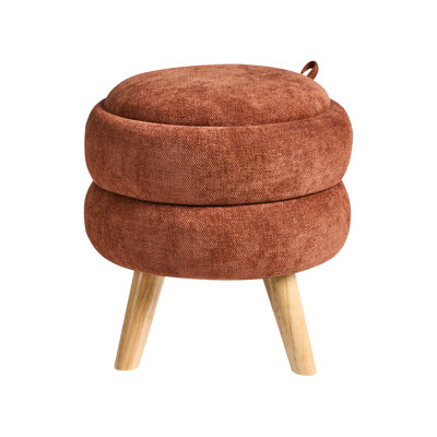 Storage Pouffe HAWLEY Chenille 40 cm 40 cm 41 cm
