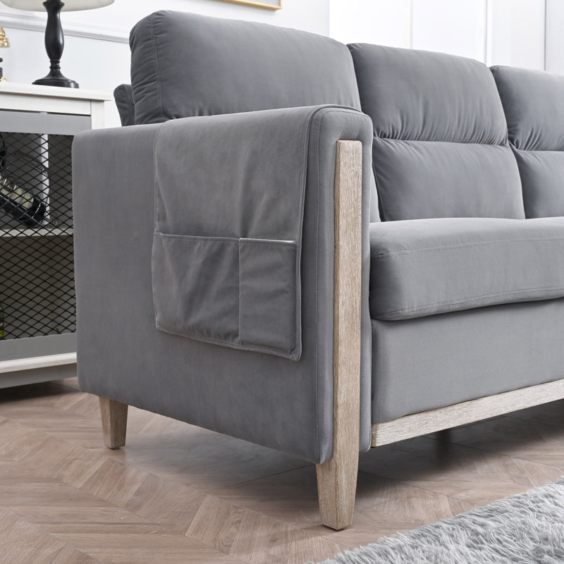 Canapé 79,6 po, Tissu gris