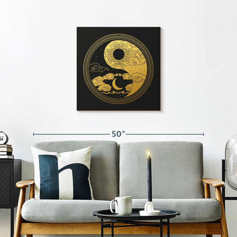 Kerrick oriental Yin Yang, H 24 po x l 24 po