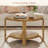 30″ Round Solid Wood Coffee Table With 2‑tier Storage