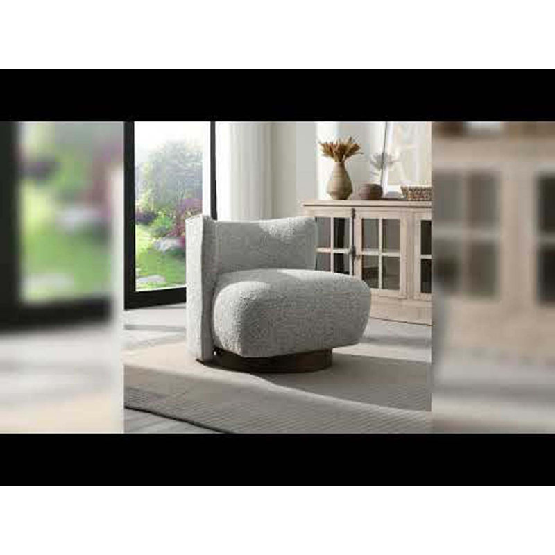 Chaise d'appoint, tweed brun et gris