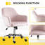 Chaise d'appoint moderne de bureau à domicile avec hauteur de velours réglable et roulettes réglables (chaise d'appoint)