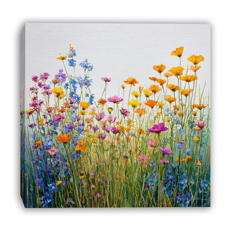 Art doré sur toile Golden Meadow, H 20 po x l 20 po x P 1,5 po
