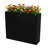 Dusk 36 in. W x 30 in. H Tall Metal Black Rectangular Pot Planter-1071521322
