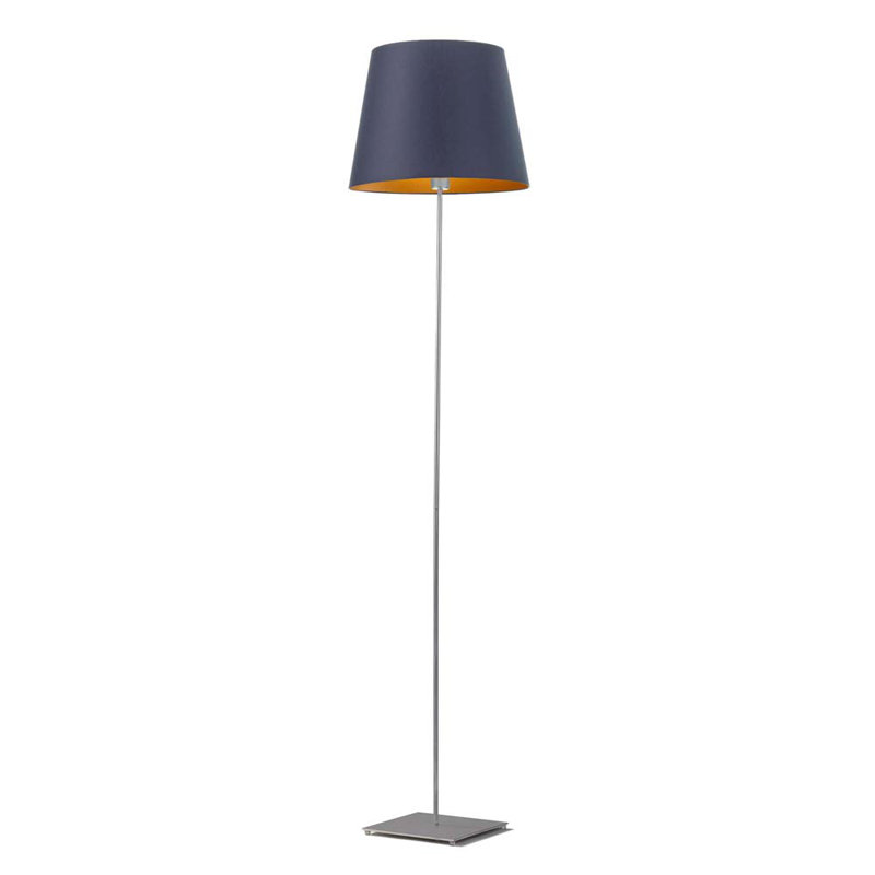 Eadith 162.5cm Traditional Floor Lamp, Dark Grey, Grey