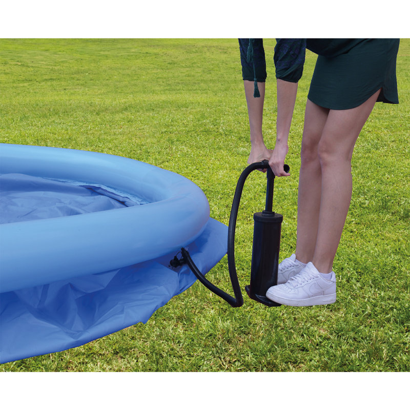 Plastic Round Inflatable Pool H x 144'' W x 144'' L, 12' W x 27" H