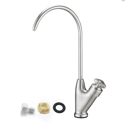 Robinet d'eau potable en acier inoxydable sans plomb avec bec pivotant sur 360 °