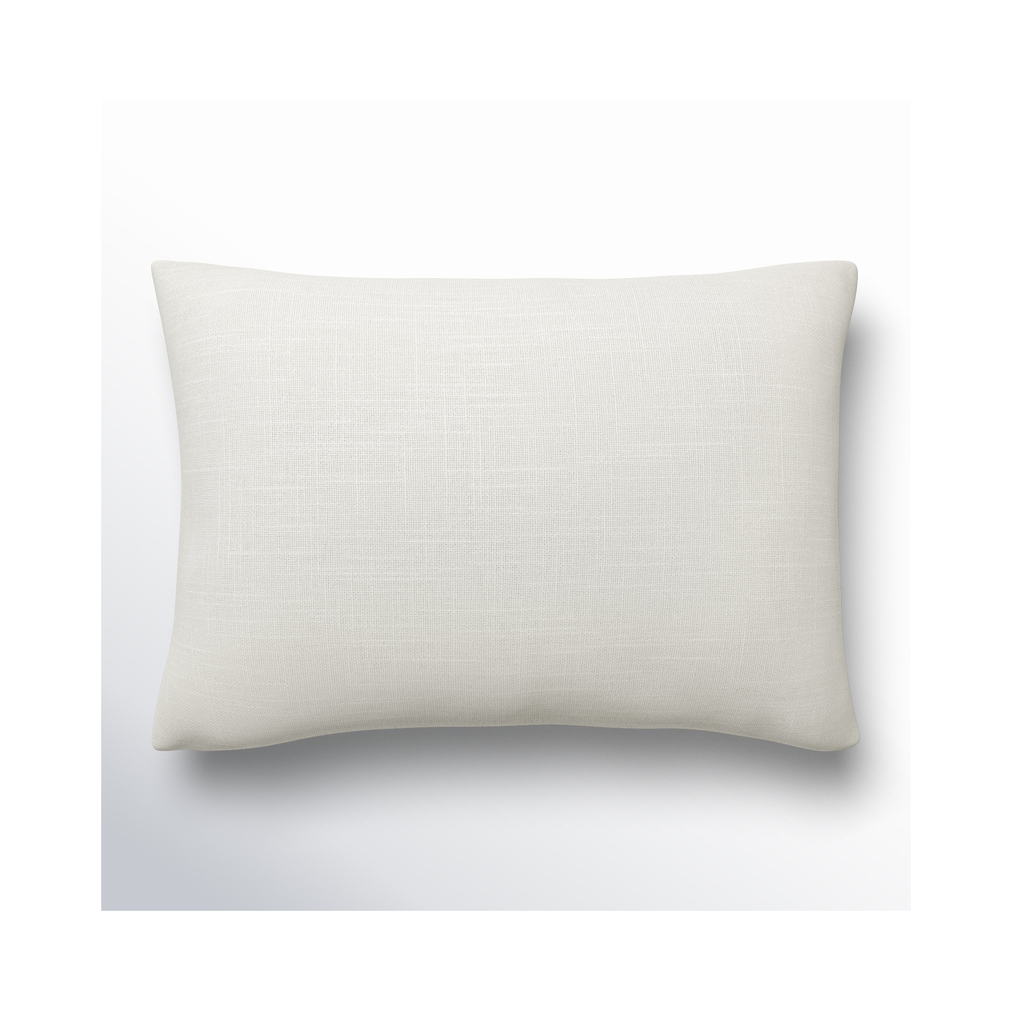 Laurette Cotton Lumbar Pillow Cover, Polyester/Polyfill, Ivory