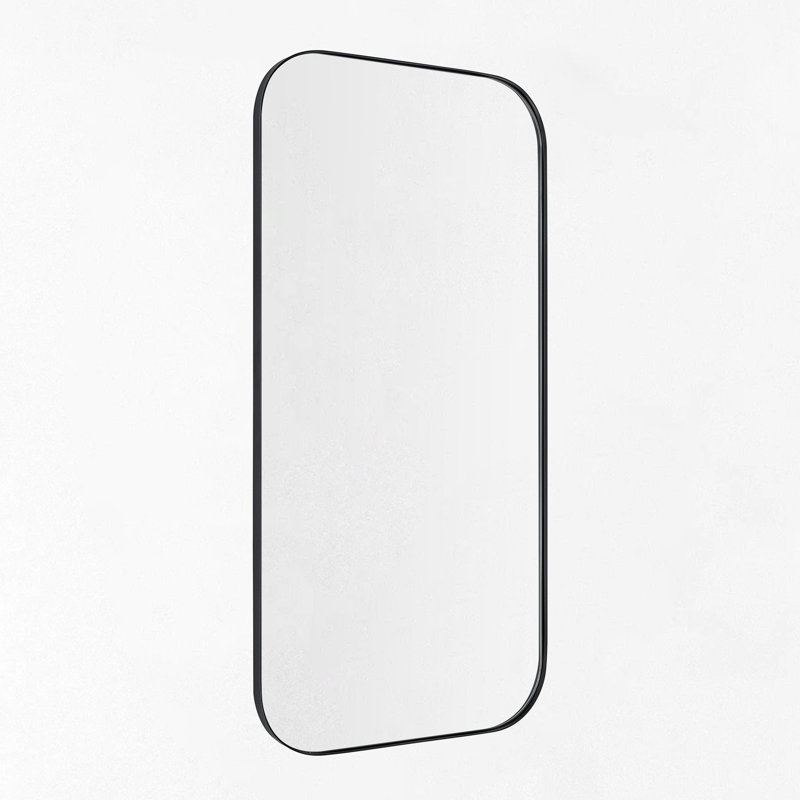 Miroir mural Josilyn, Noir mat, 40 po x 20 po