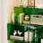 Green Stacked Cube Four-Tier Open Display Table
