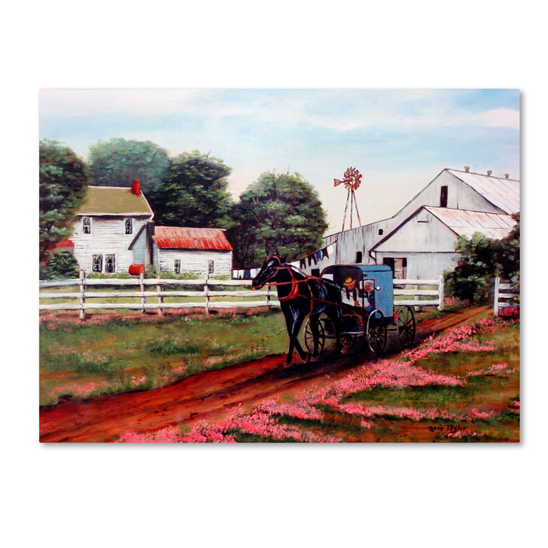 «Amish Country 2» par Dugazon, reproduction sur toile tendue, H 18 po x l 24 po