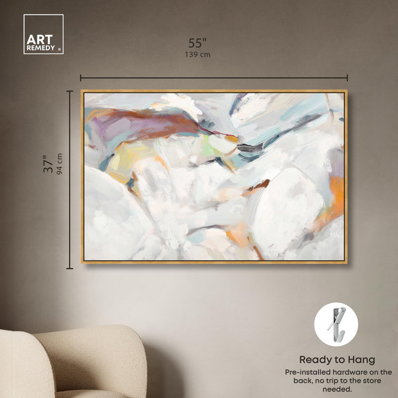 Reproduction d'art sur toile Alabaster Interlude III Boho par Art Remedy, 10" H x 15" W, Cadre doré