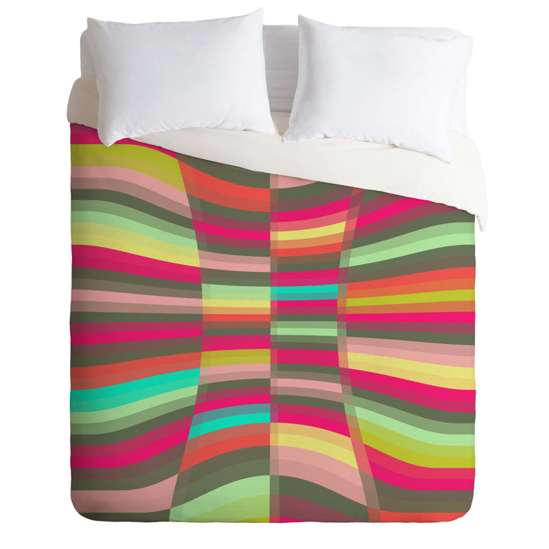 Jacqueline Maldonado Polyester Striped Duvet Cover, King Duvet Cover + 2 King Shams