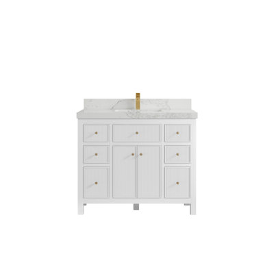 42'' Single Bathroom Vanity with Quartz Top
