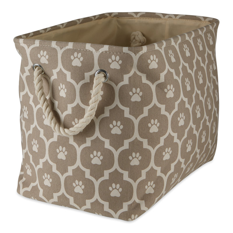 Panier en tissu Lattice Paw, Pierre, H 12 po x l 16 po x P 10 po