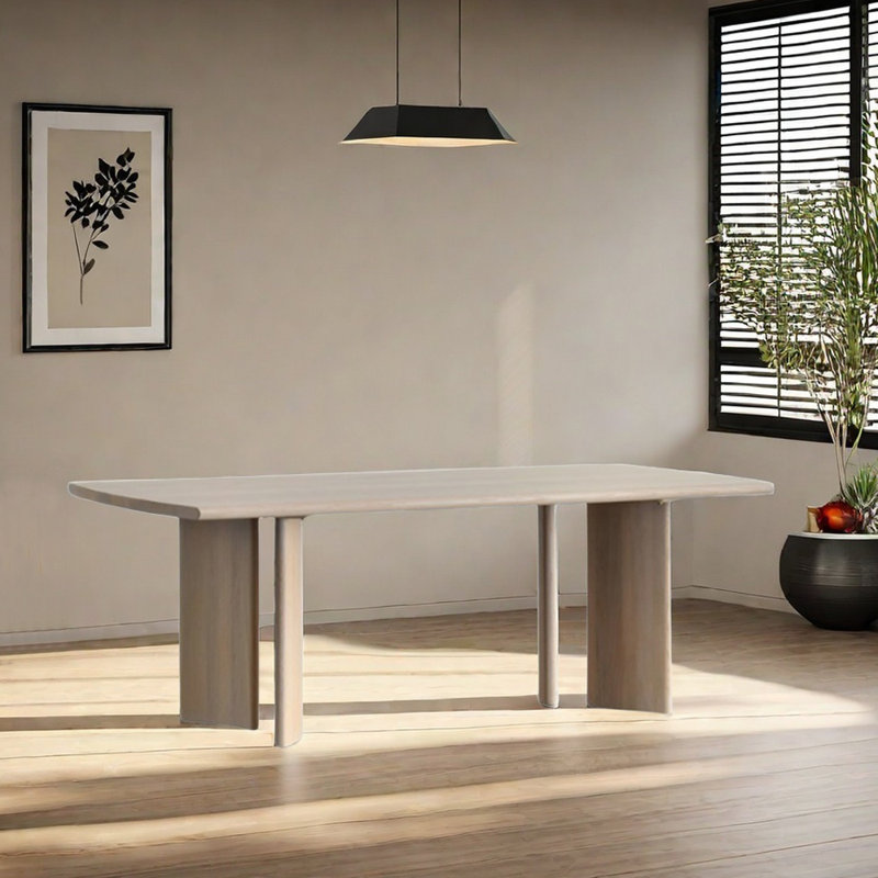Table de salle à manger Niyathi, H 29,52 po x L 70,86 po x l 31,49 po, Brun